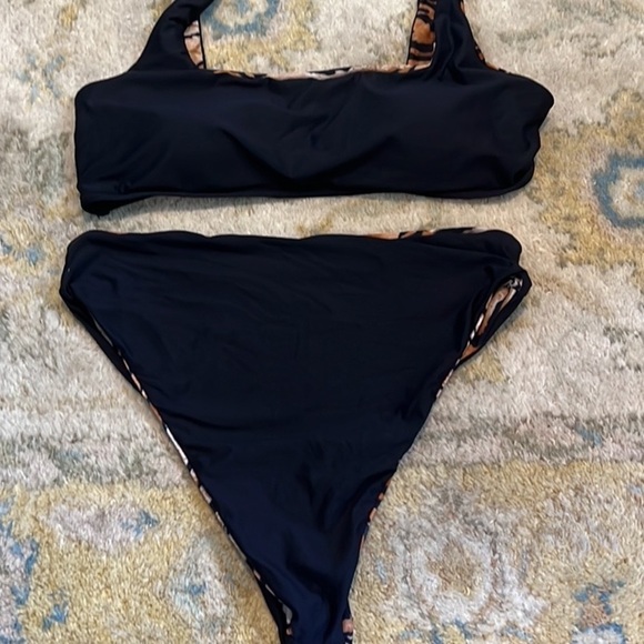 🐅Reversible High-Waisted,Tiger Print (& Black) Bikini! 2 Suits in 1, Ultra Soft - Picture 12 of 12